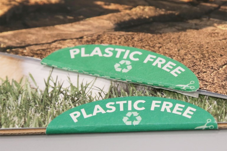 Plastic free packaging stickers