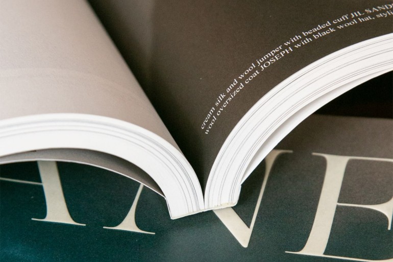 Perfect binding fashion magazine